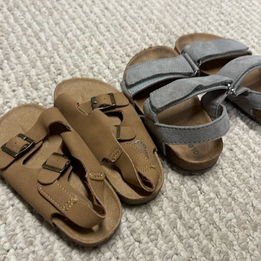 Two pair little girl size 4 old navy sandals